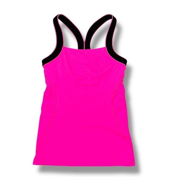 Victoria’s Secret Sport Athletic Workout Tank Top Neon Pink Black Small - Picture 11 of 11